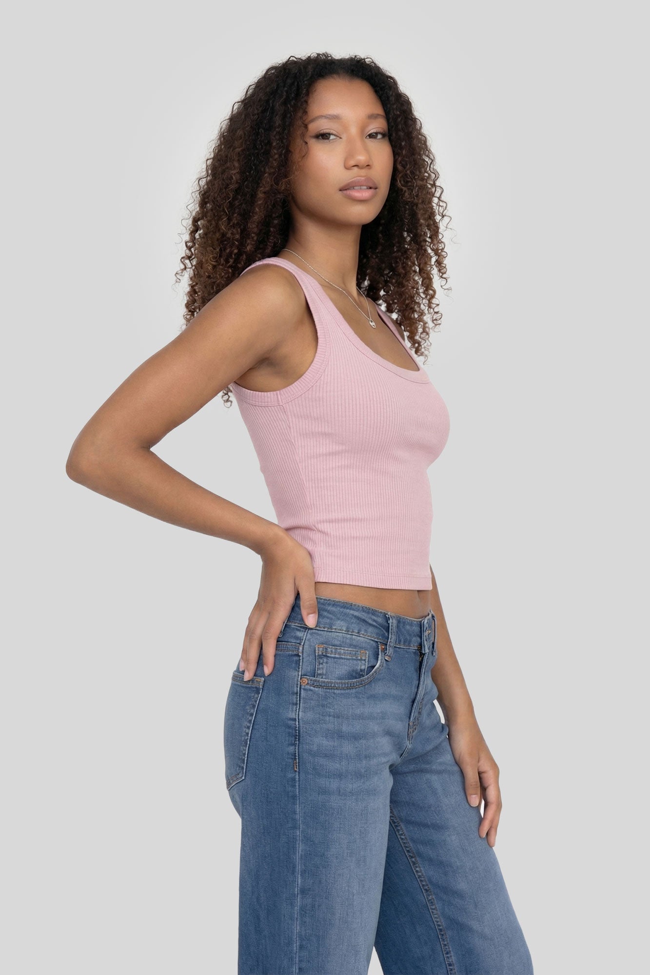 Seamless Ribbed Square Neck Tank