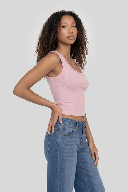 Seamless Ribbed Square Neck Tank