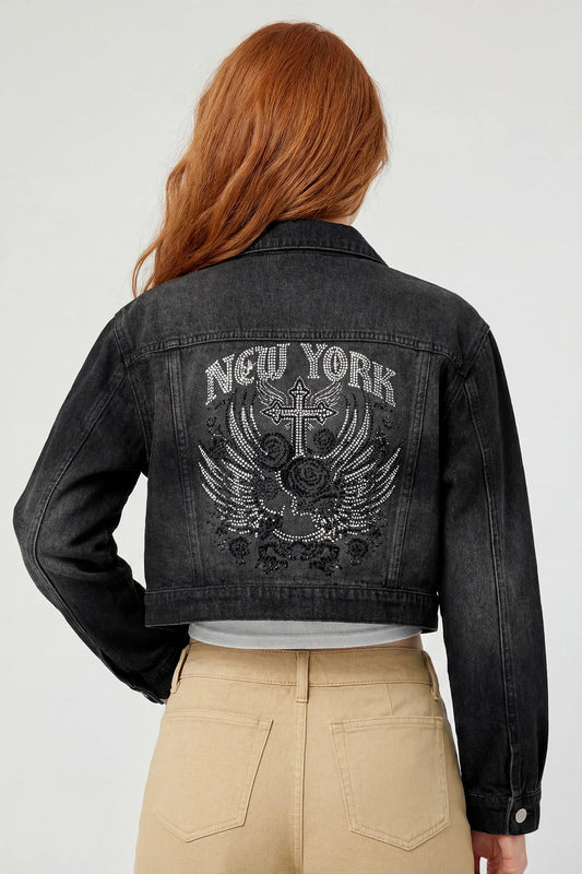 Graphic Denim Jacket