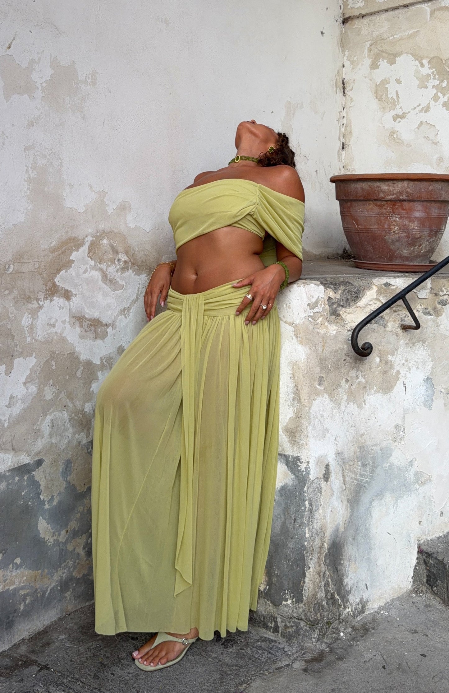 Amore Ease Maxi Skirt Pistachio Mist