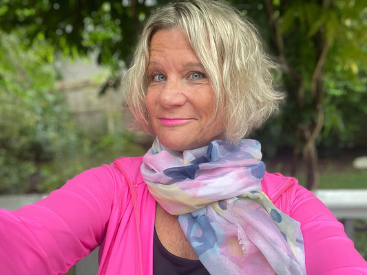 FANCY PRINT FALL SCARF