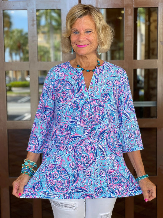 BLUE ISLE PINEAPPLELE TUNIC