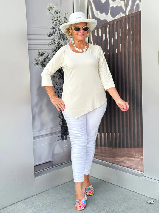 LULU-B STONE ASYMMETRIC TOP