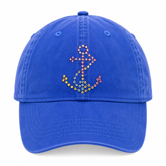 Bling Blue Anchor Hat