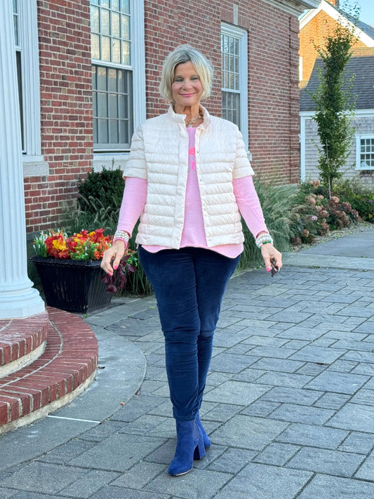 LULU-B PINK SHORT SLEEVE PUFFER