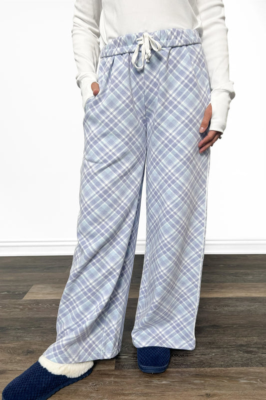 ALB Custom Women's Plaid Print Wide Leg Pants - Two Inseams