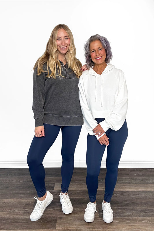ALB Custom Women's Navy Everyday Essential Leggings - Two Inseams