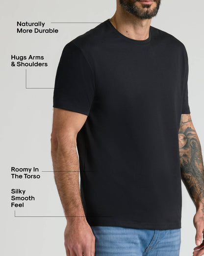 Black & White Pima Cotton Blend Crew 7-Pack