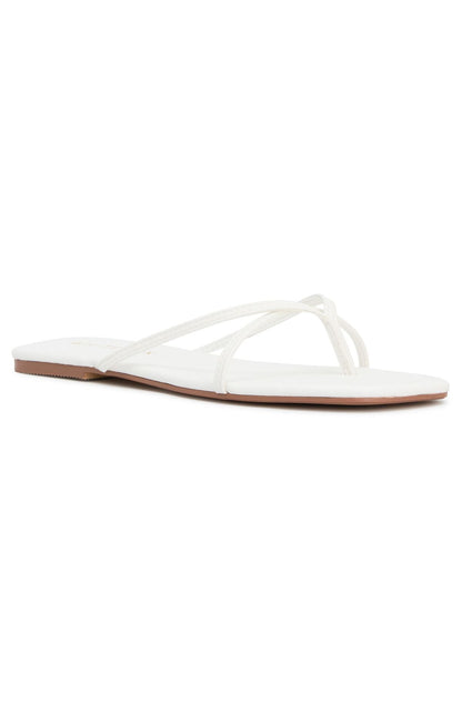 Ailani Thong Sandals White