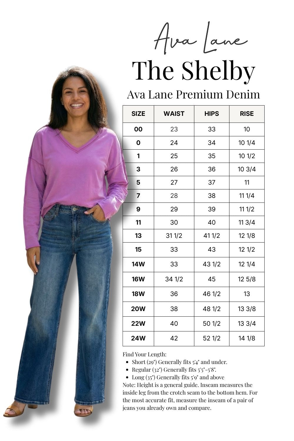 The Shelby High-Rise Wide Leg Tummy Control Jeans- Three Inseams
