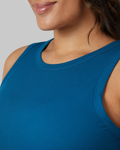 WOMEN'S SOFT RIB HIGH NECK TANK