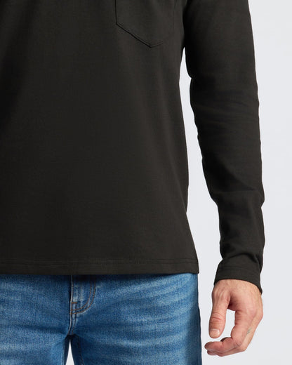 Black & White Heavyweight Long Sleeve Pocket Crew 2-Pack
