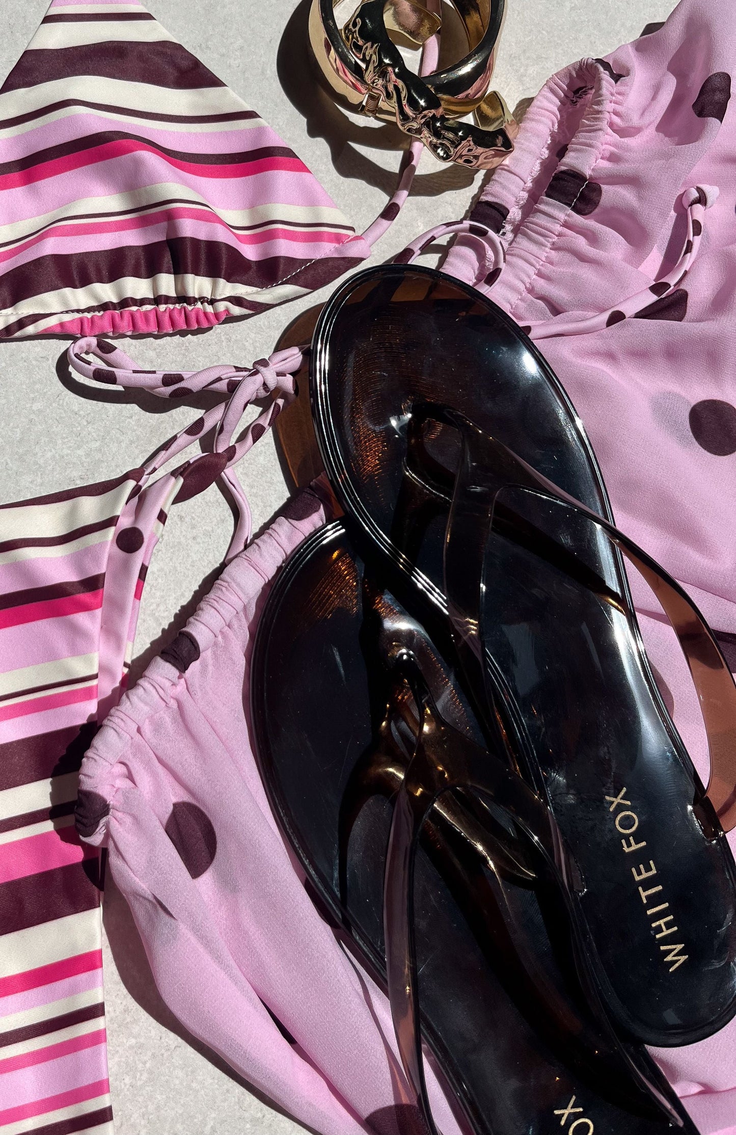 Dean Jelly Thong Sandals Chocolate
