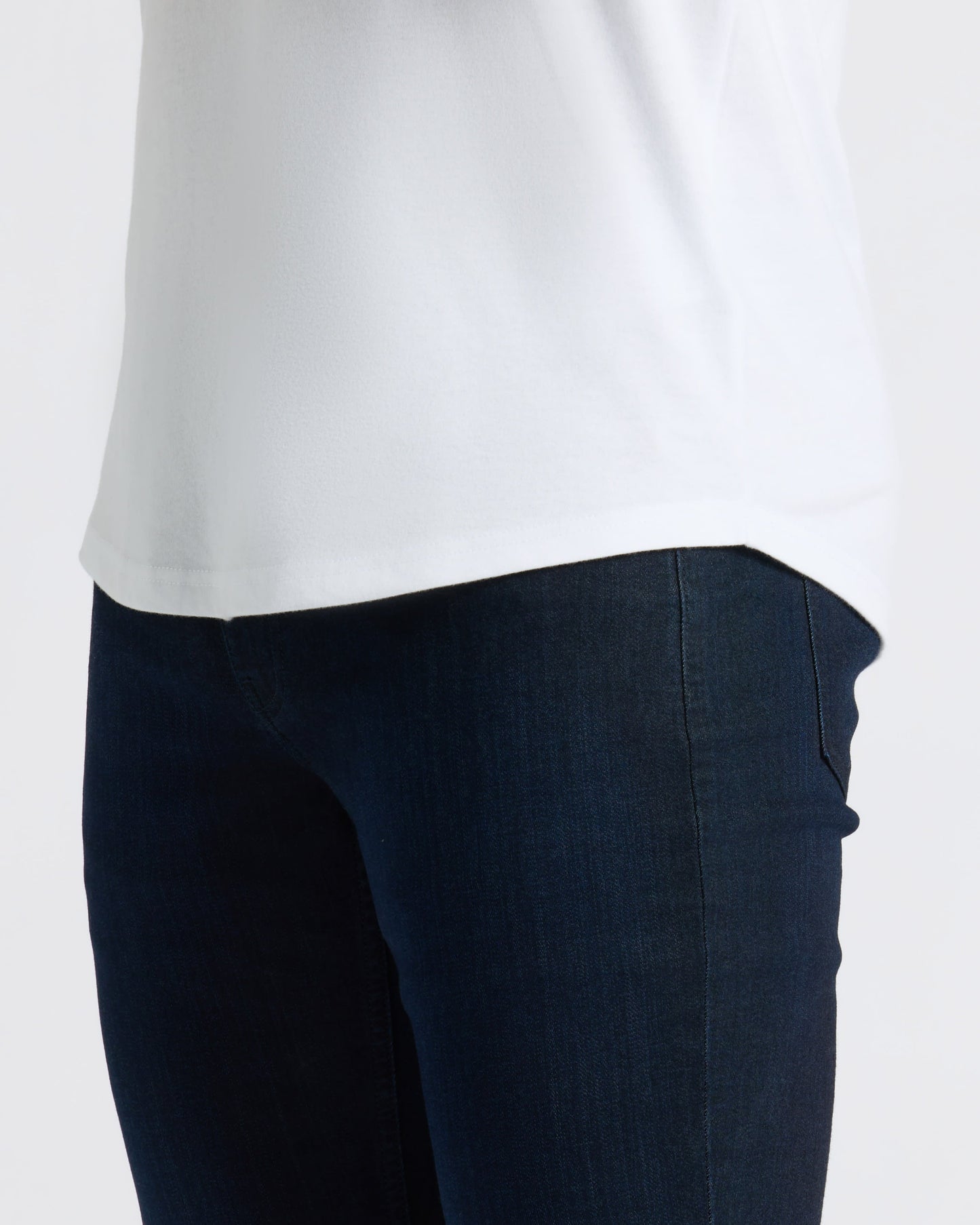 All White Curved Hem Classic Crew Neck 10-Pack
