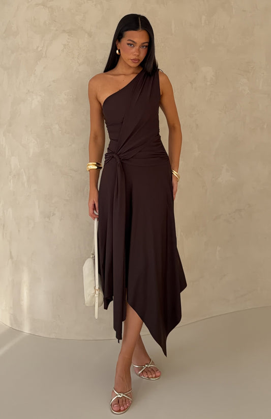Drifting Away Maxi Dress Chocolate