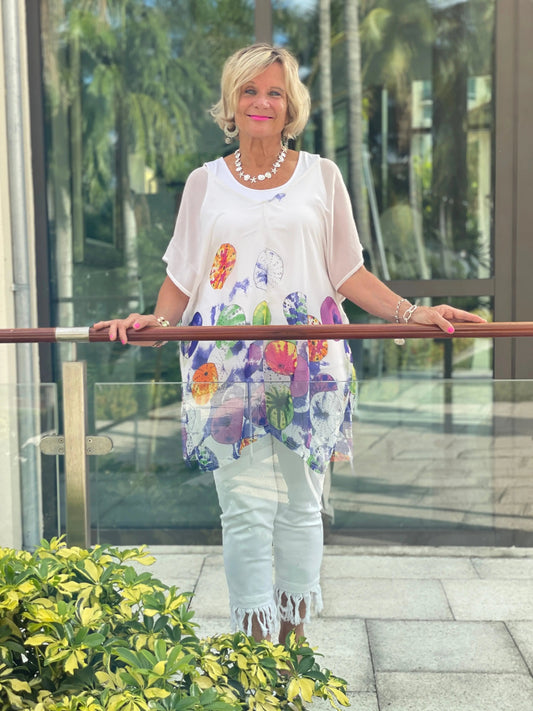 CHIFFON WHITE TUNIC