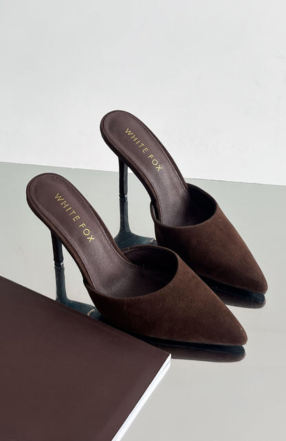 Cyrilla Mules Chocolate
