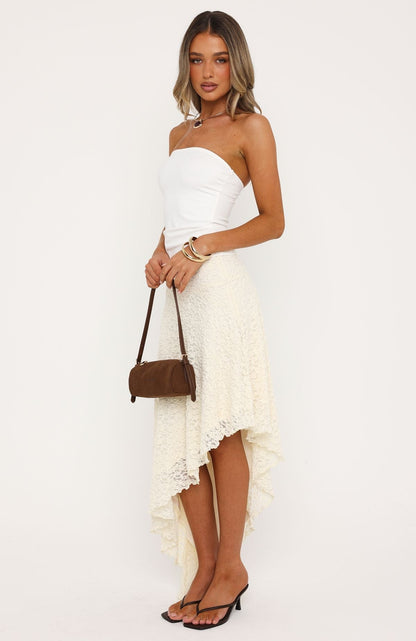 Blushed Baby Midi Skirt Cream