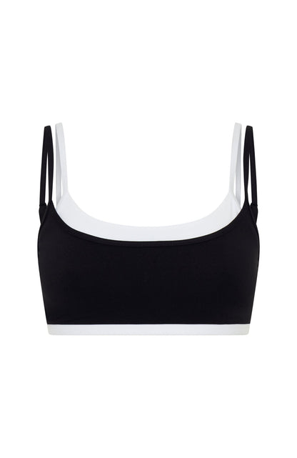 All The Glory Sports Bra Black/White