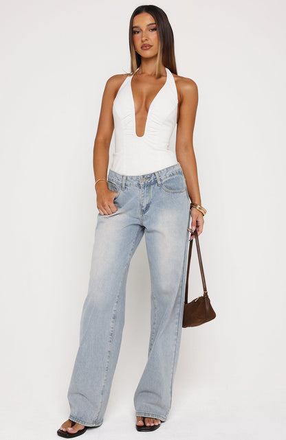 Angel Glow Halter Bustier Off White