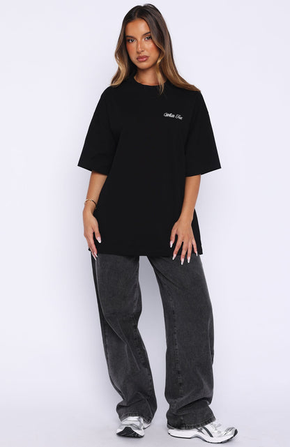 At Second Glance Oversized Tee Black