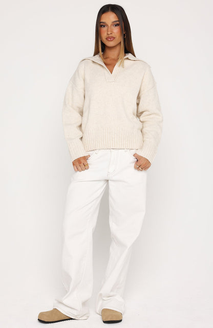 Chrissy Knit Sweater Oat Marle