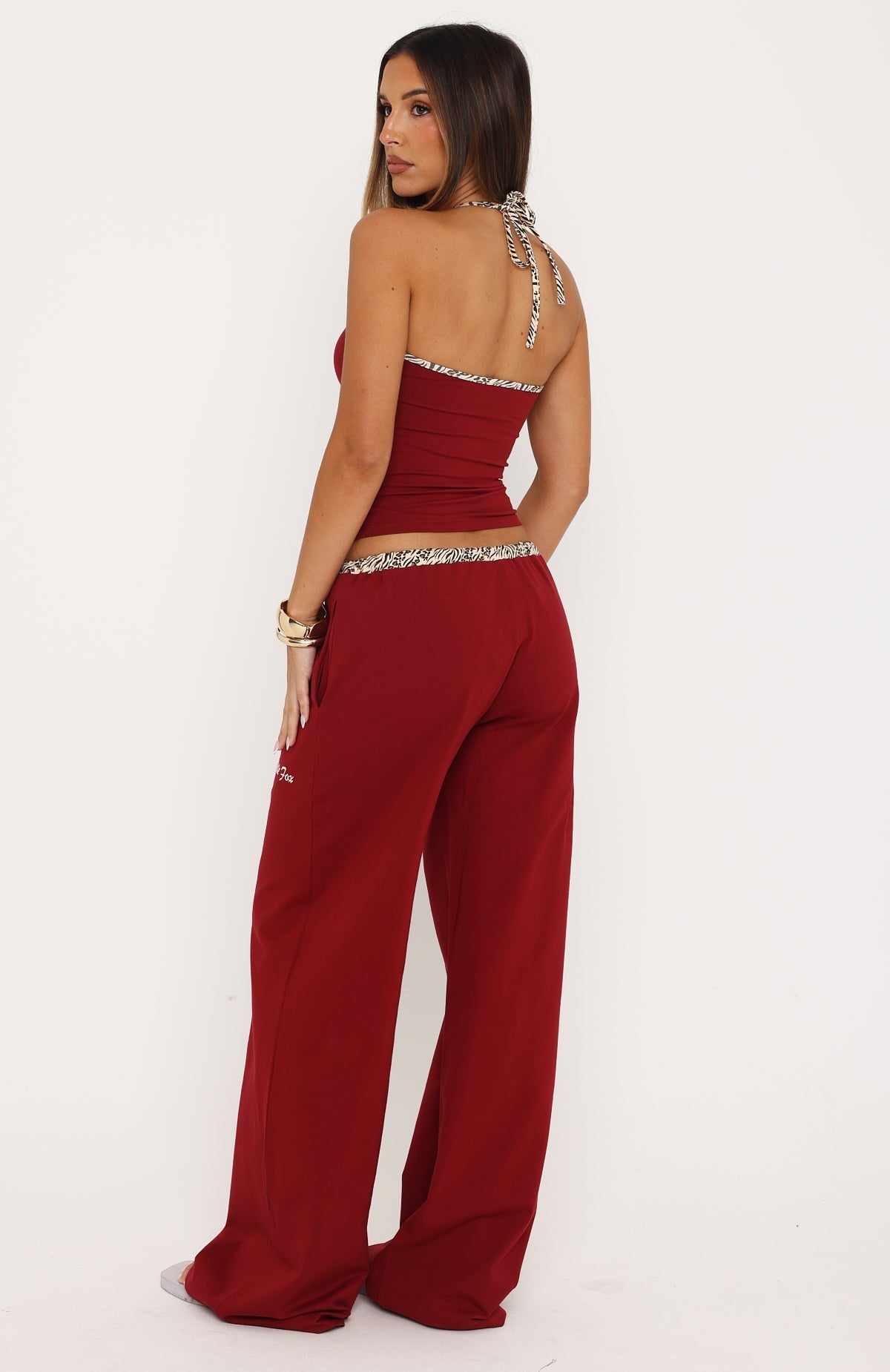 Dare To Say Track Pants Wine