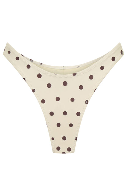 Belmont Bottoms Cream/Choc Polka Dot