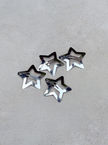 Axton 6 Pack Hair Clips Silver
