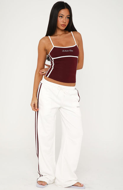 Breaking Your Heart Singlet Top Burgundy